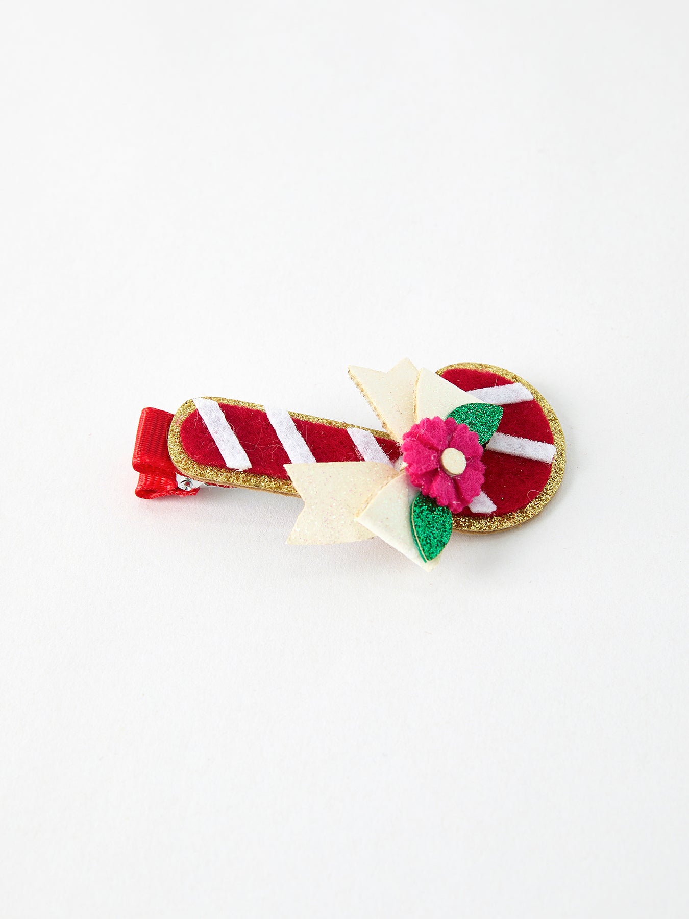 Christmas Candy Cane Girls Hair Clip