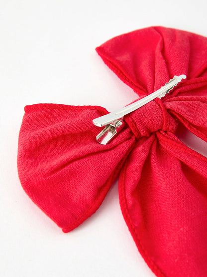 Christmas Red Bow Hairpin