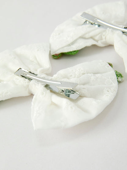 Winter Christmas Tree Hair Clips 2 Pack