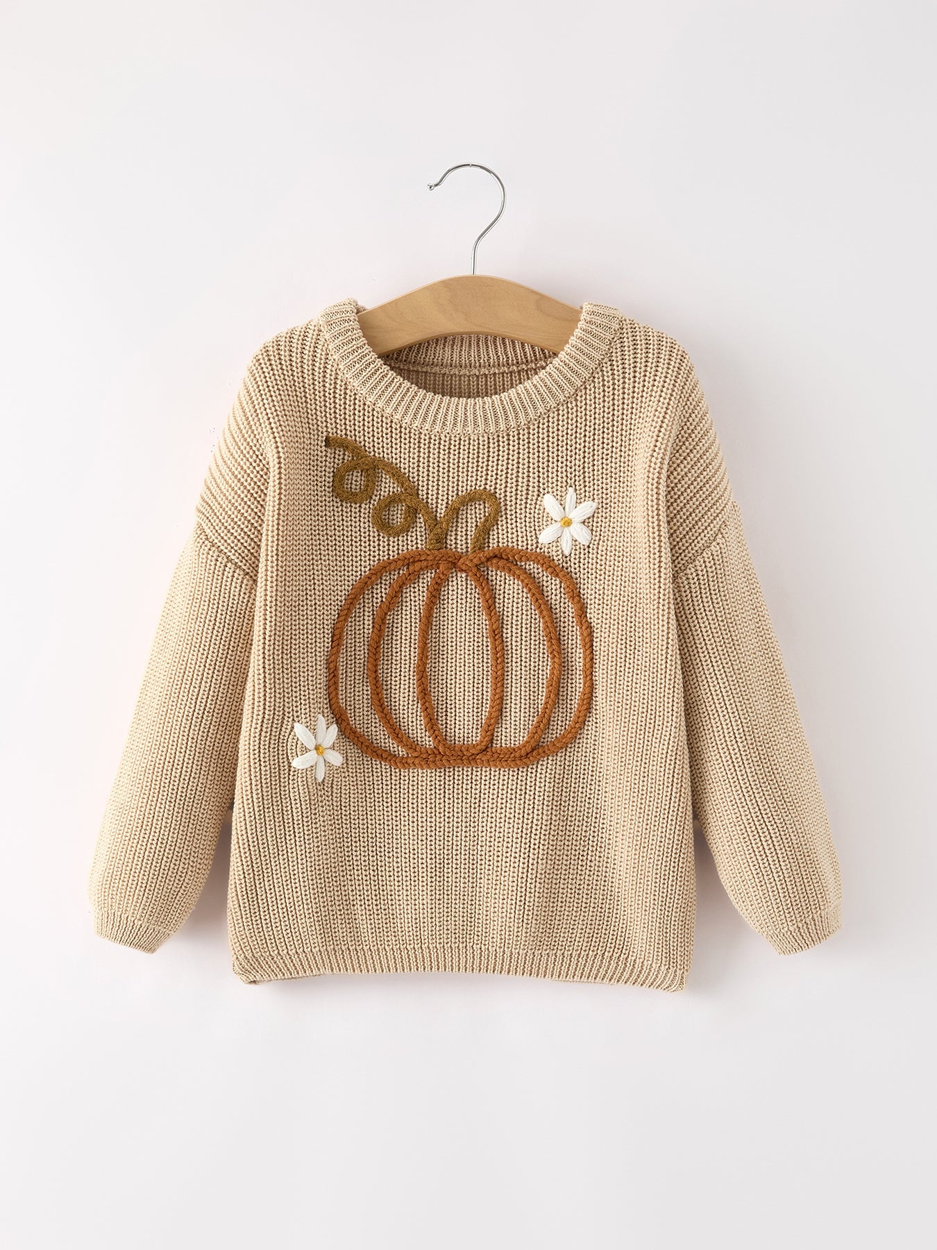 Fall Girls Thanksgiving Halloween Pumpkin Pullover Sweater