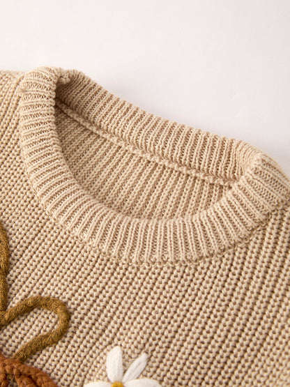 Fall Girls Thanksgiving Halloween Pumpkin Pullover Sweater