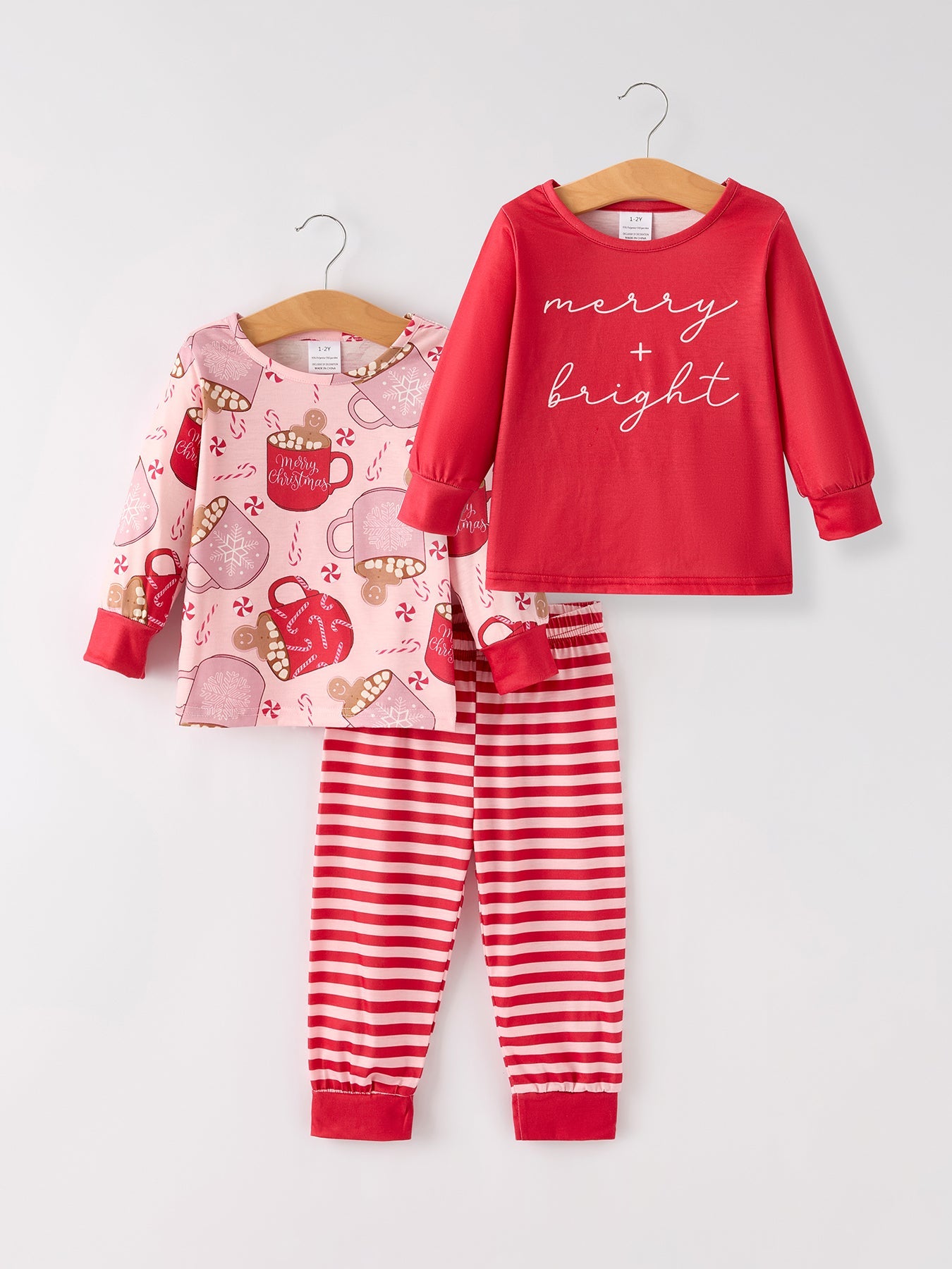 Christmas 3 Piece Girls Pajama Set