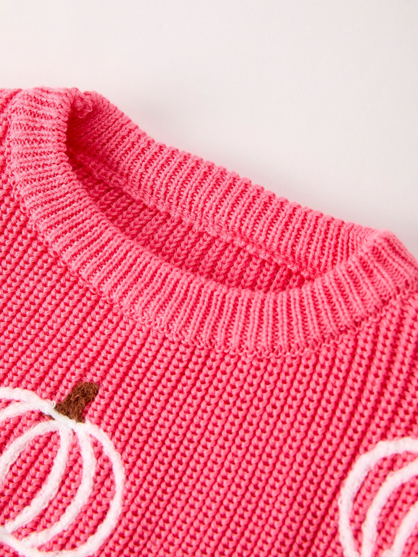 Fall Girls Thanksgiving Halloween Pumpkin Pink Pullover Sweater