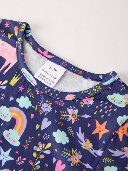 Christmas 3 Piece Girls Pajama Set