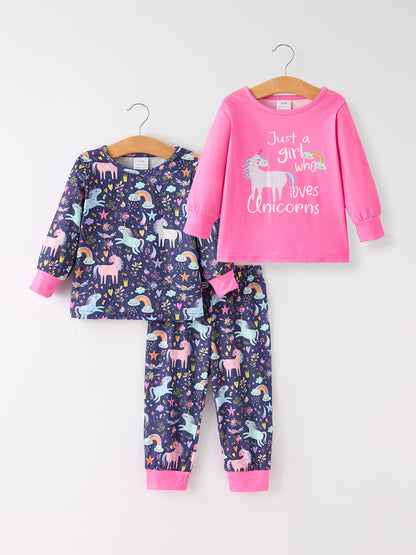 Christmas 3 Piece Girls Pajama Set