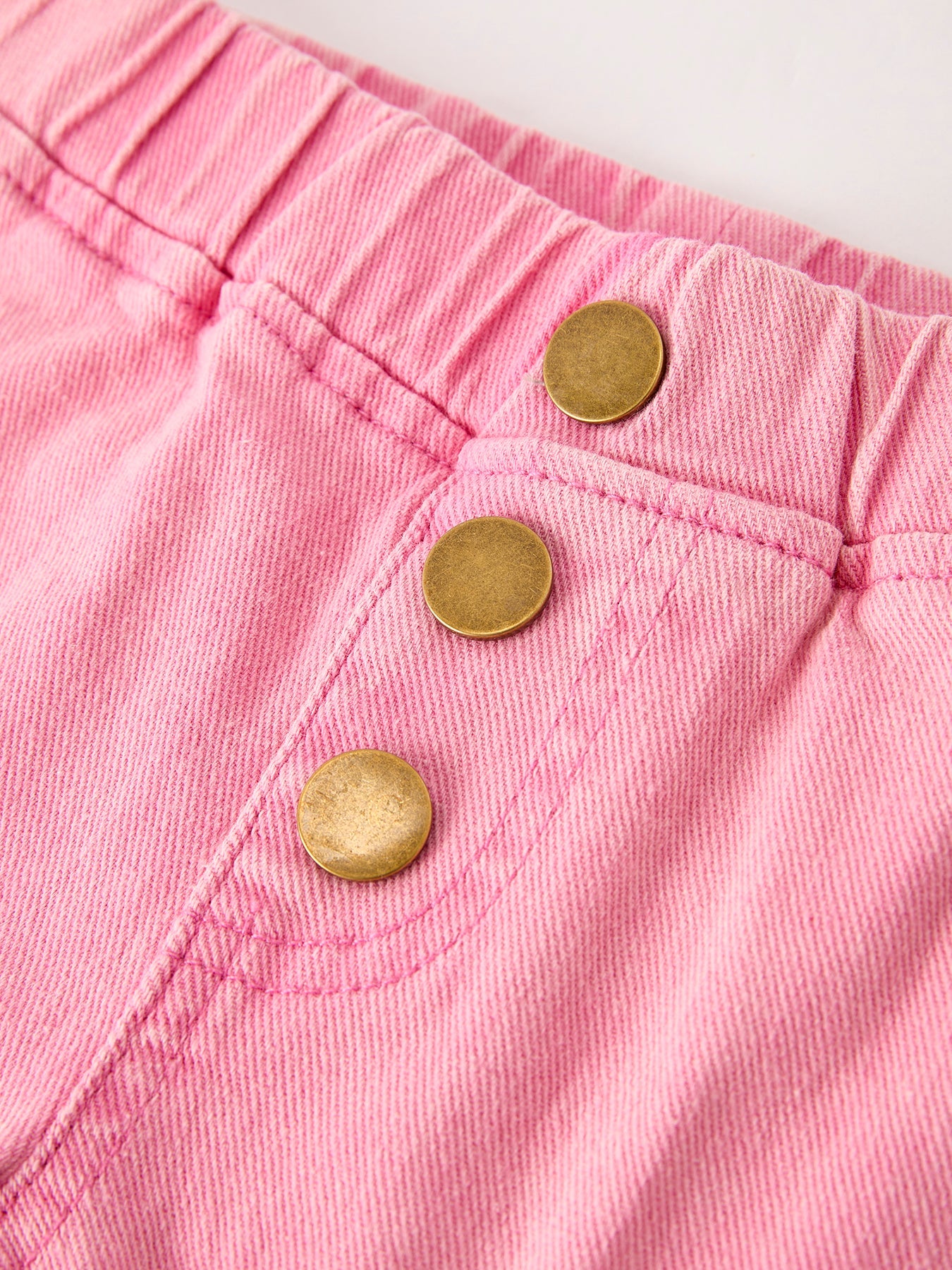 Pink Bell Bottom Jeans – Frayed Hem with Cargo Pockets