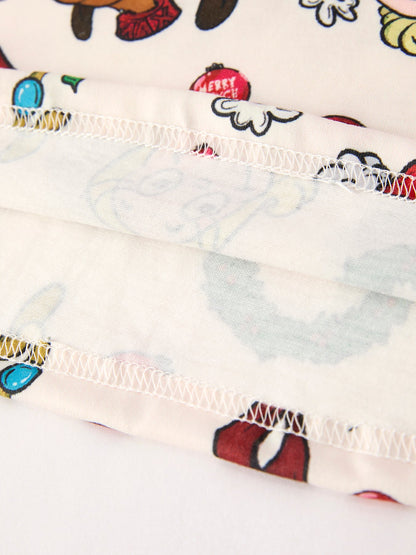Christmas Character Pattern Girl Pajama Set