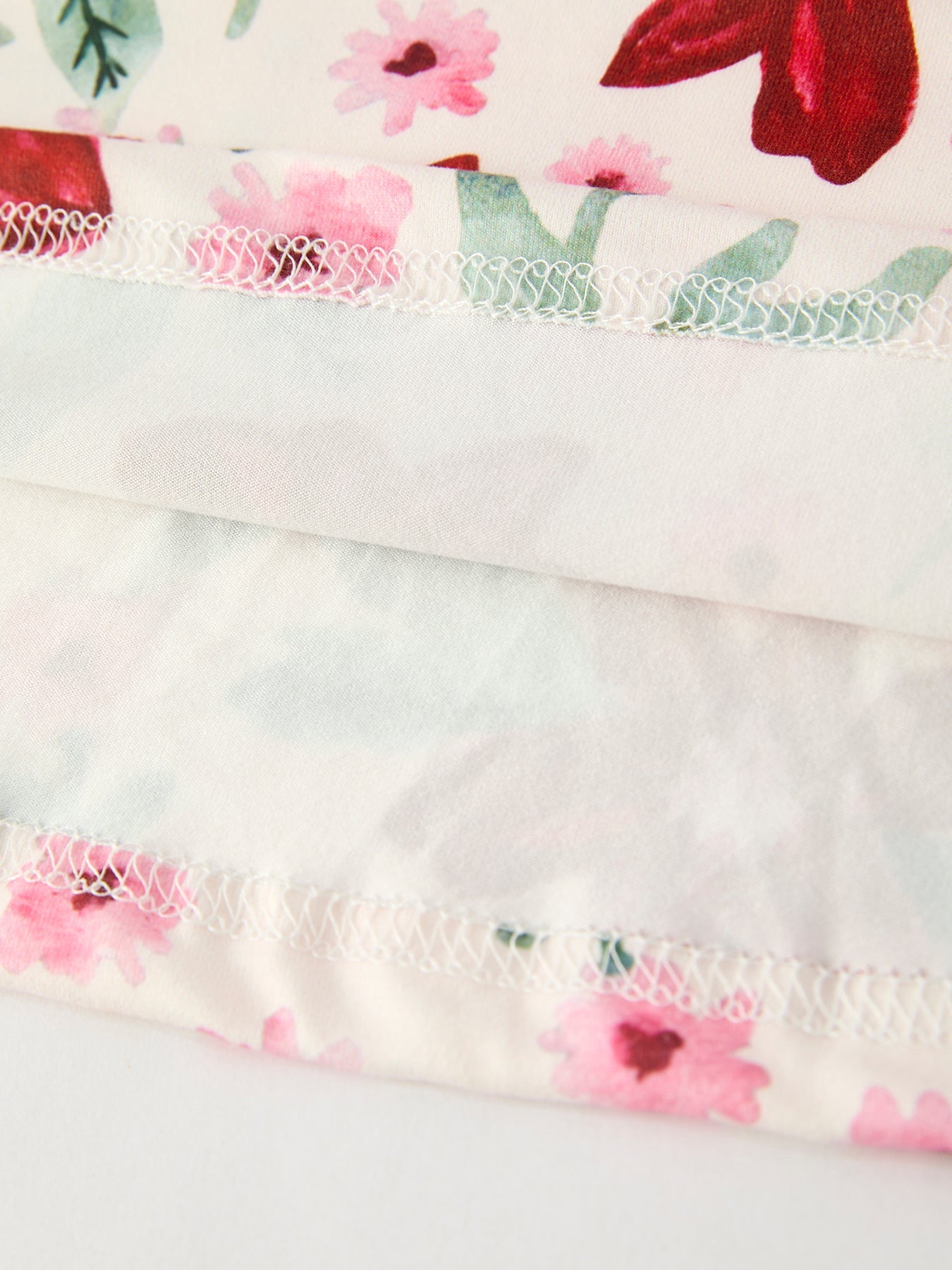 Christmas Girls' Long Sleeve Floral Dress – Red and Pink