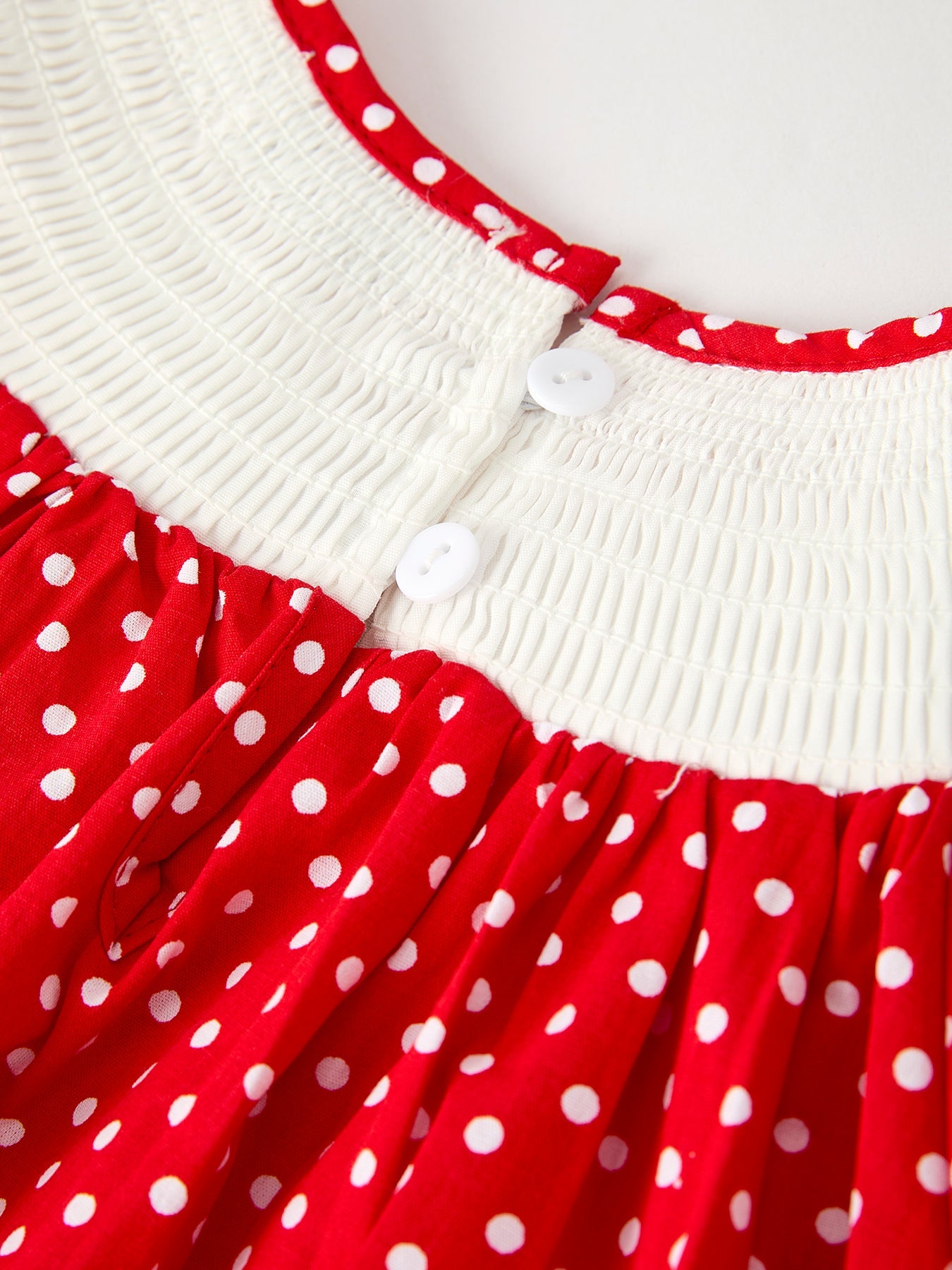 Christmas Cheer: Red Holiday Girls Dress with Cute Embroidery