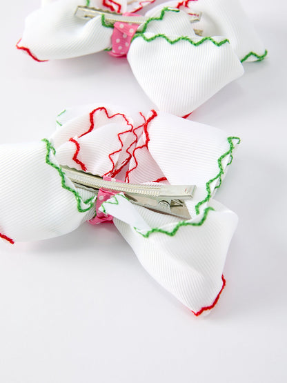 Christmas Gingerbread Man Hair Bows: Sweet Christmas Style（2PCS）