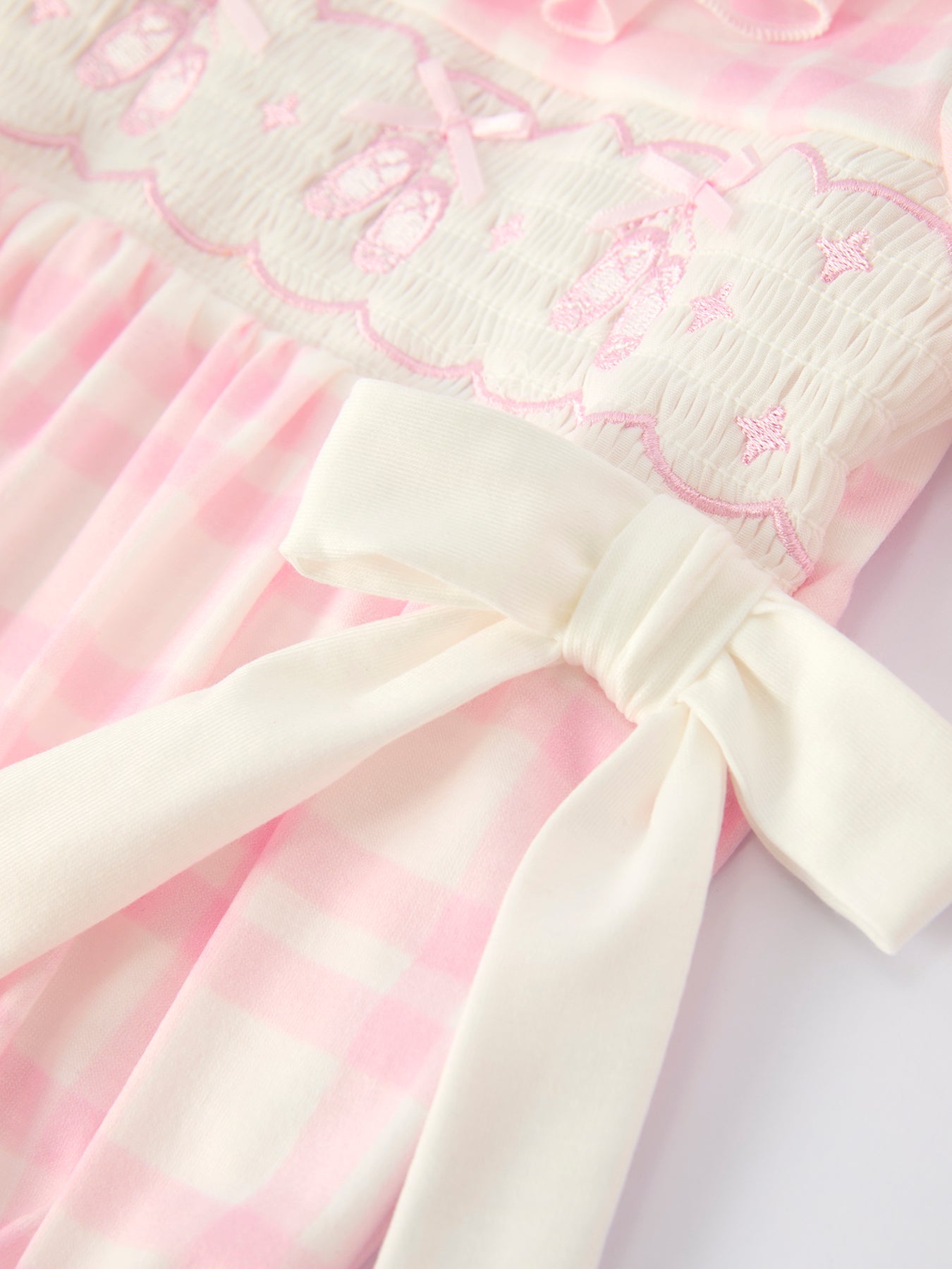 Pink Cute Bow Plaid Baby Romper: Soft and Comfortable