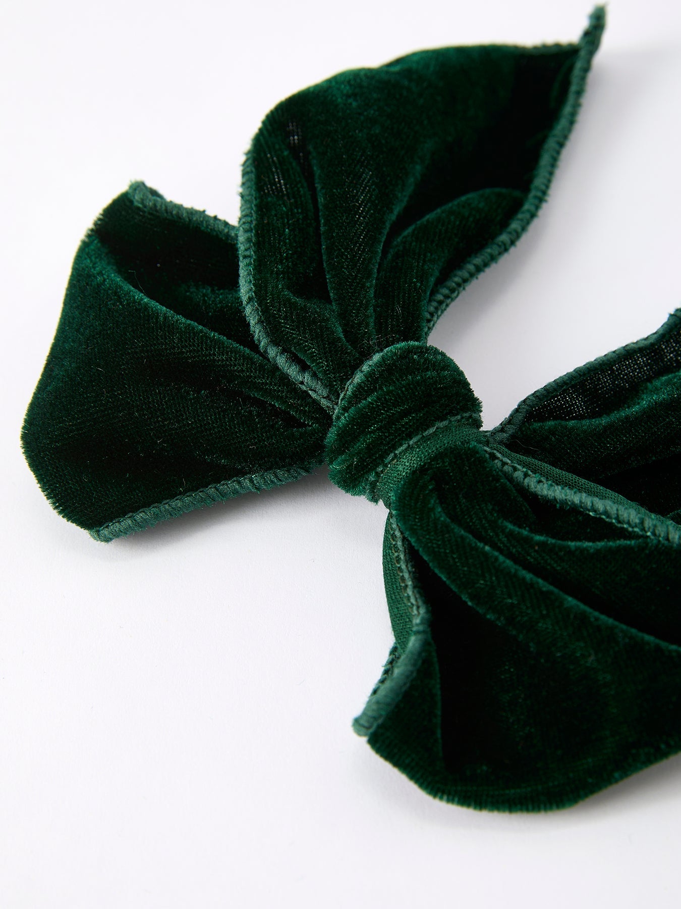 Christmas Velvet Green Bow Hair Clip