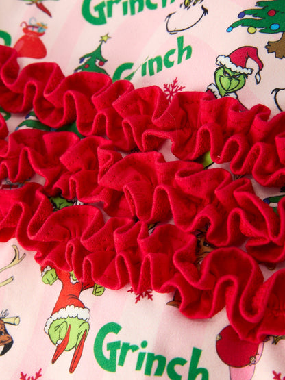 Christmas Tree Character Baby Girls Ruffle Romper