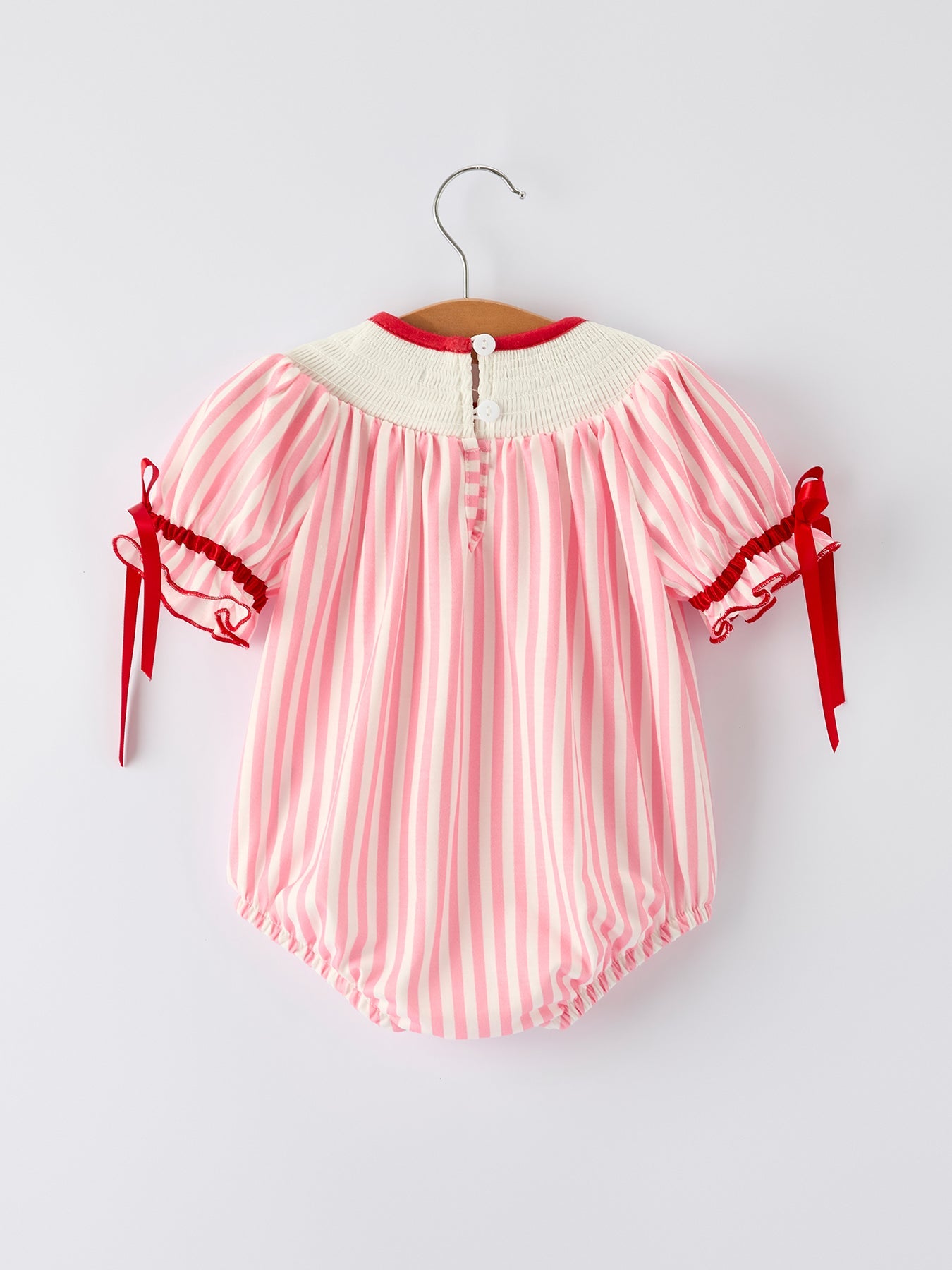 Baby Girls Baseball Embroidery Romper – Pink Stripe Casual Outfit