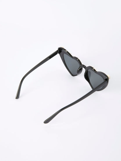 Baseball Theme Rhinestone Heart Girls Sunglasses