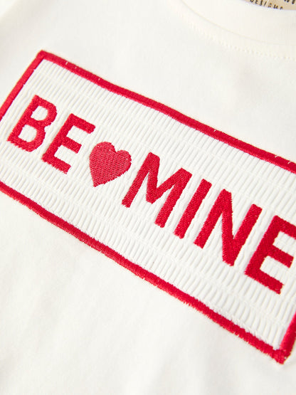 Valentine's Day "BE ❤ MINE" Embroidered Boy's Set