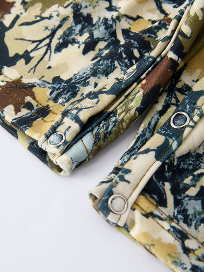 Camo Duck Smocking Embroidery Baby Boy Romper