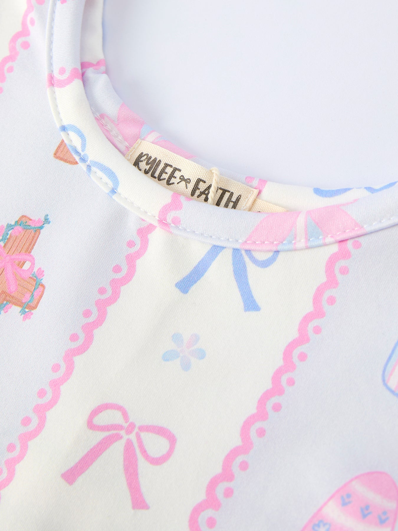 Easter Egg and Cross Print Christening Girls Dress