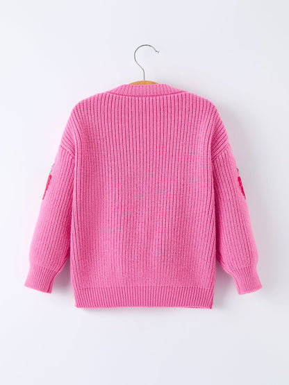 Girls Strawberry Cardigan Sweater