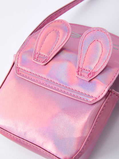 Spring Bunny Ear Pink Girl Crossbody Bag