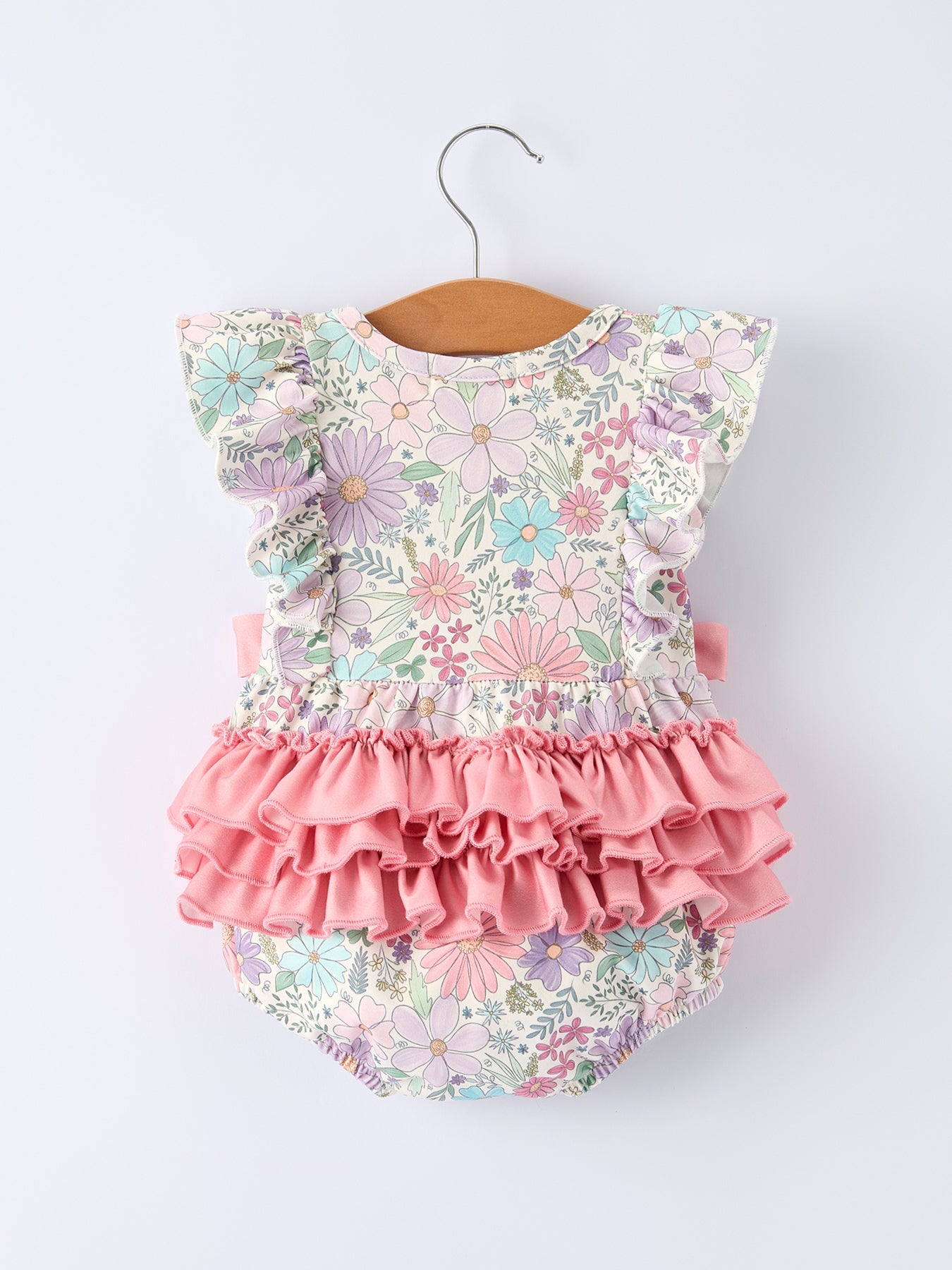 PREORDER Girls Pink Floral Sleeveless Baby Girls Romper