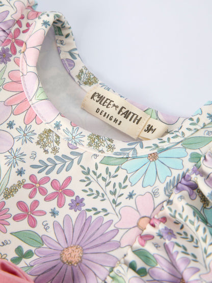 PREORDER Girls Pink Floral Sleeveless Baby Girls Romper