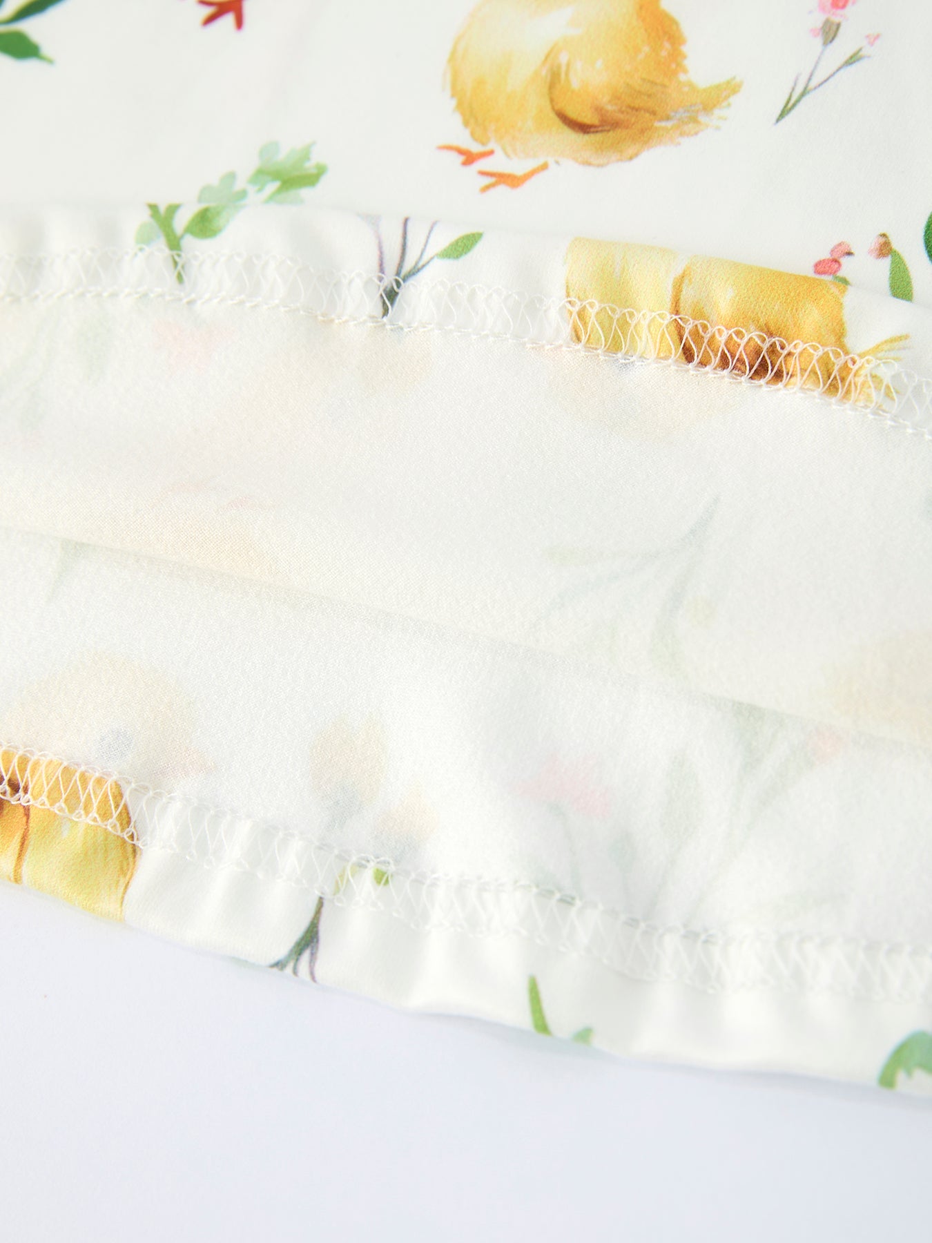 Easter Chick Floral Girls Twirl Short Sleeve Dress