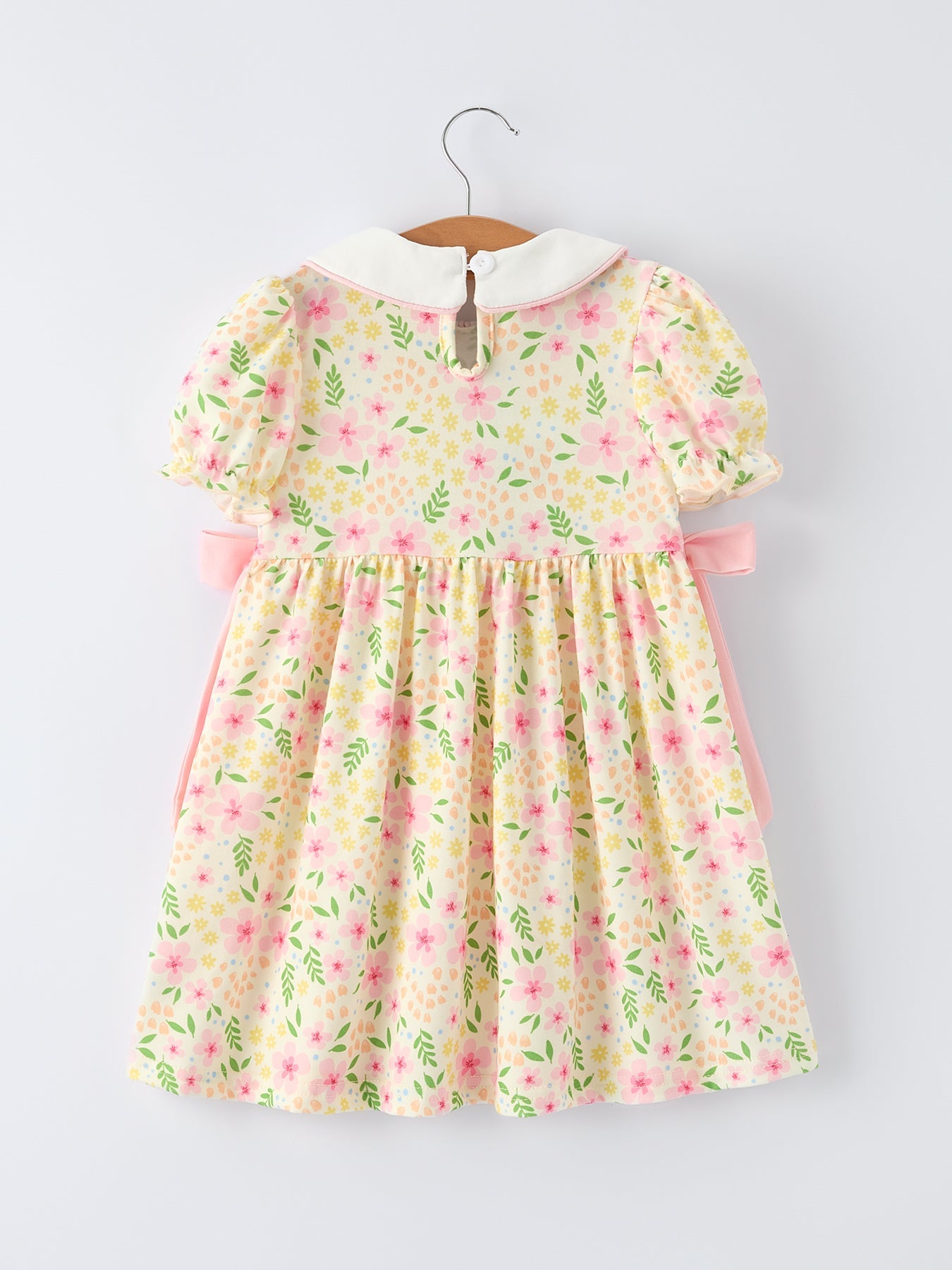 Easter Bunny Embroidery Smocking Cute Baby Girls Dress