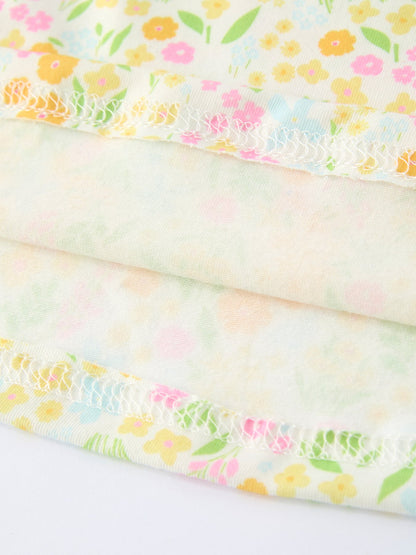 Spring Floral Smocked Girl Dress