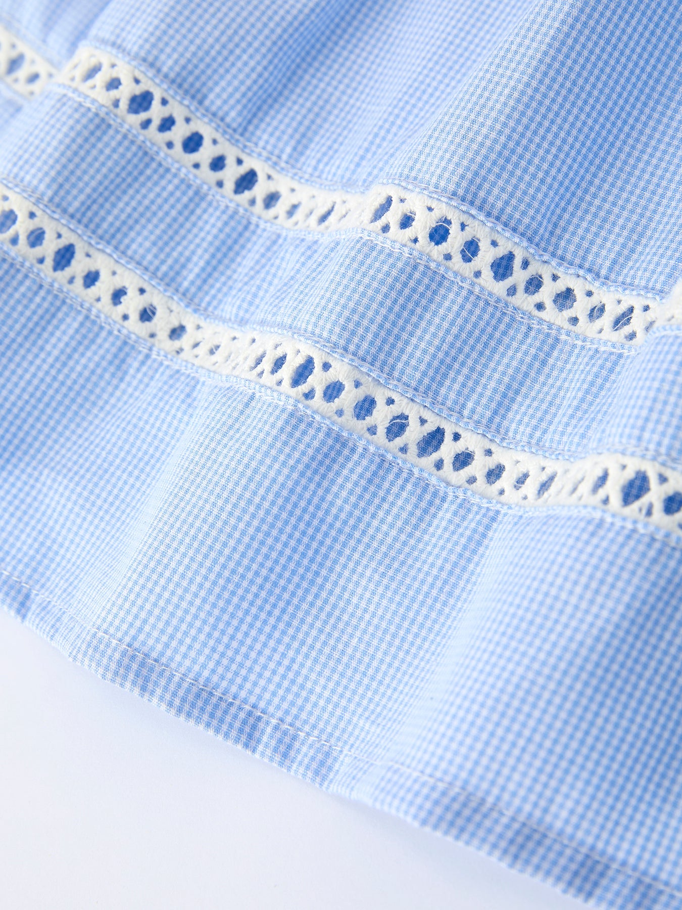 Blue Petal Peter Pan Collar Bishop Christening Girls Dress