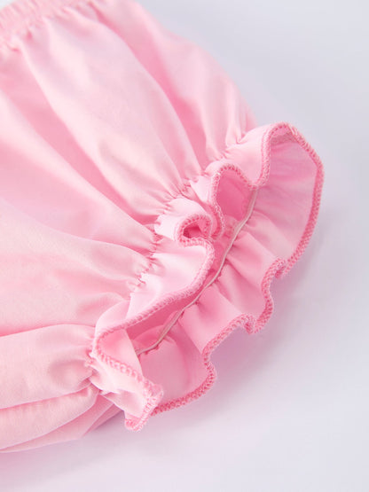 Petal Peter Pan Collar Christ Bishop Christening Baby Girls Bloomer Set