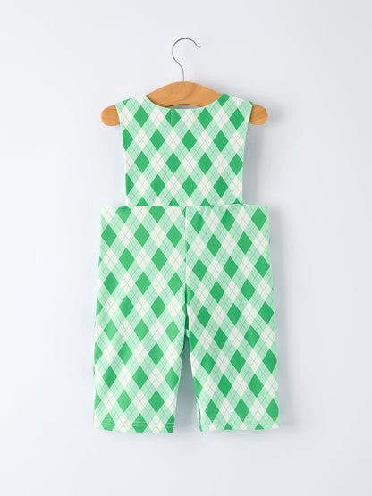 Spring Golf Embroidered Baby Boys Smocked Romper