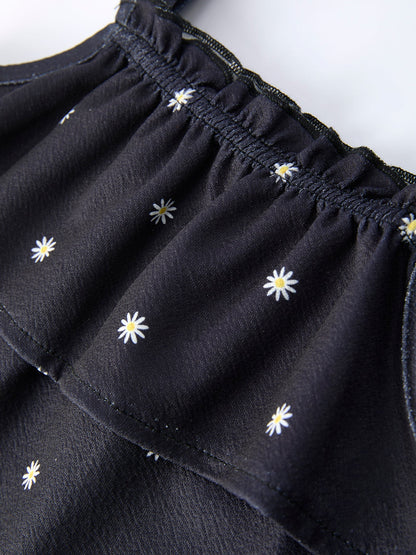 Summer Daisy  Girls Bow Ruffle Set