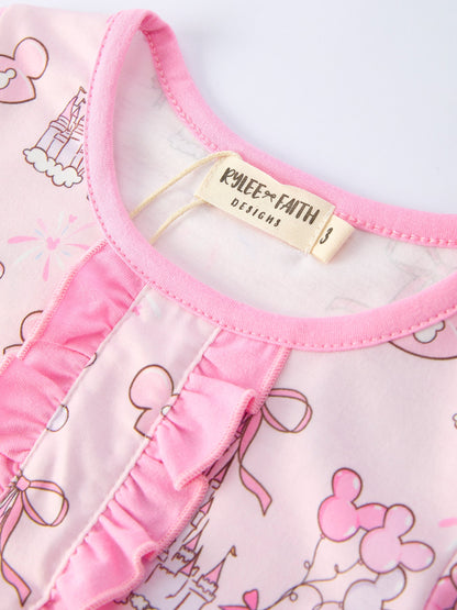 Summer Castle Girls Ruffled Pajamas