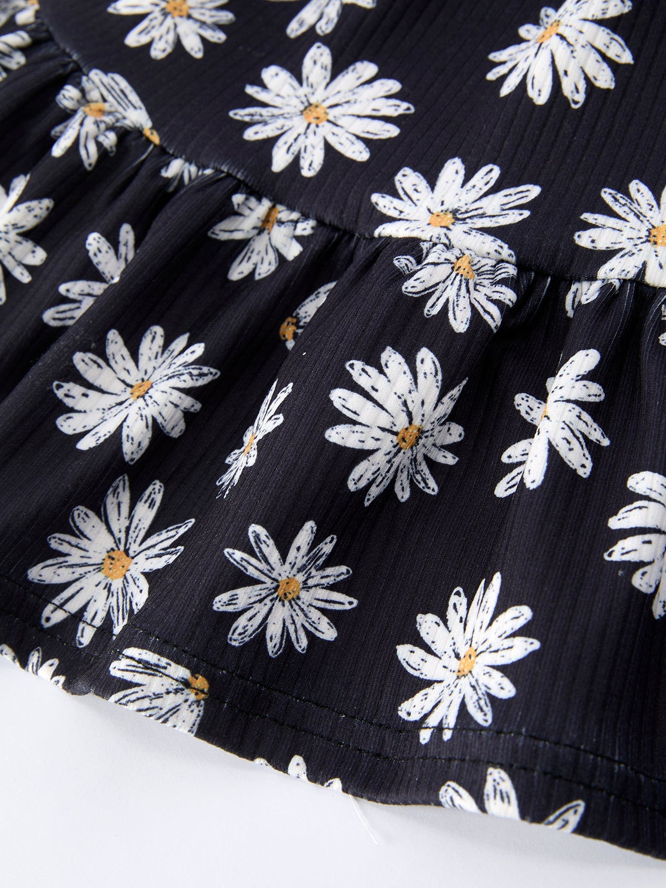 Girls Daisy and Mustard Yellow Dress 2-piece Set