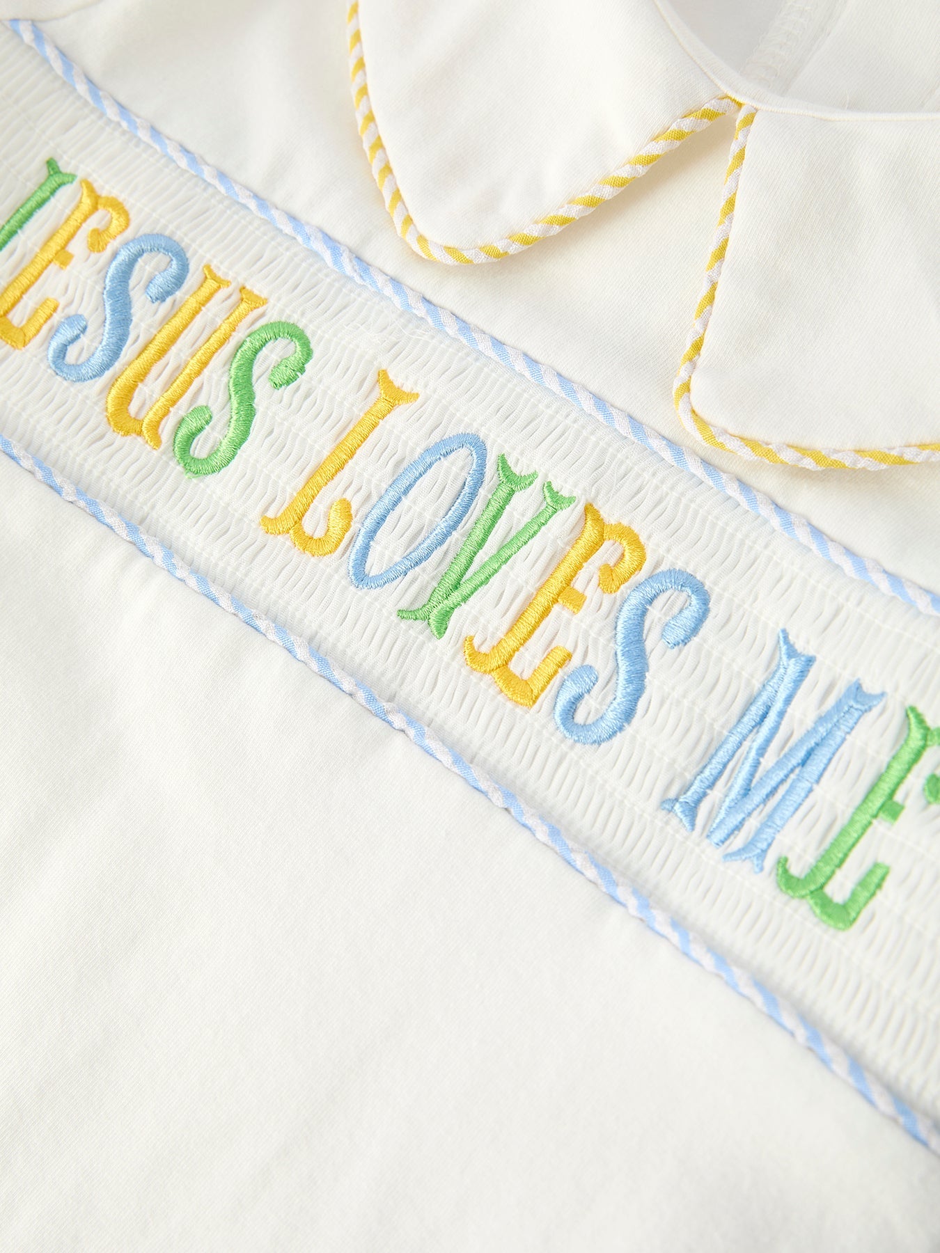 PREORDER "Jesus Loves Me "Embroidered Toddler Boys'Set