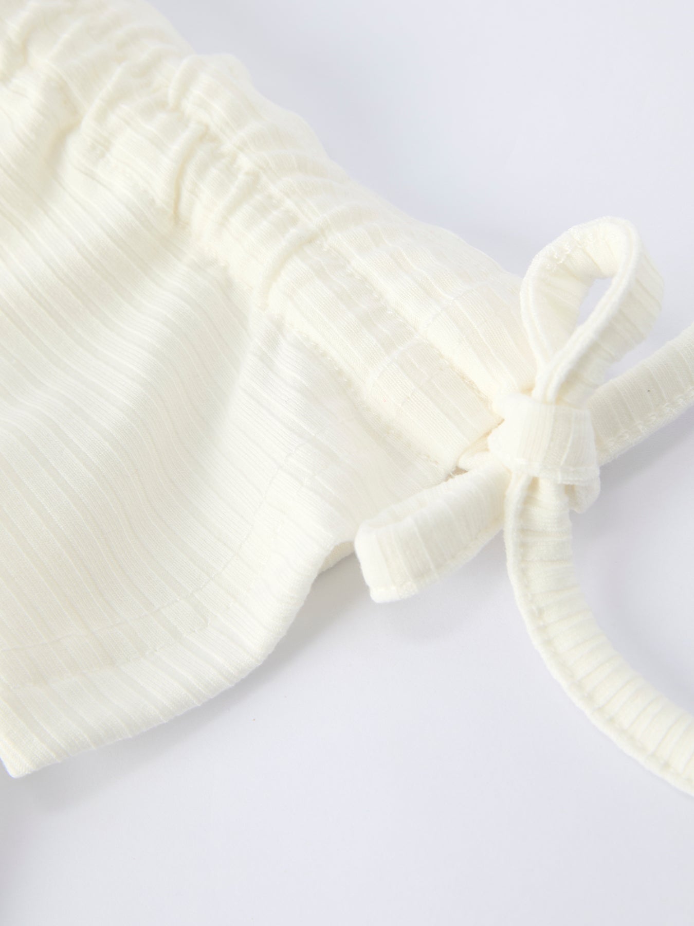 Girls' Spring Daisy Set Ruched Tie Sleeve