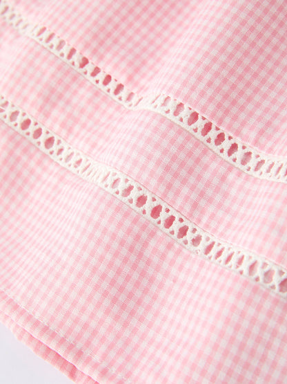 Pink Smocked Church Christ Bishop Christening Girls Dress