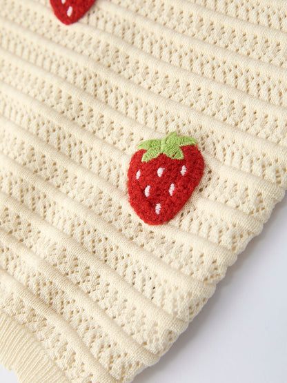 Spring Strawberry Baby Girl Set