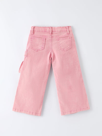 Pink Bow Girls Denim Pants