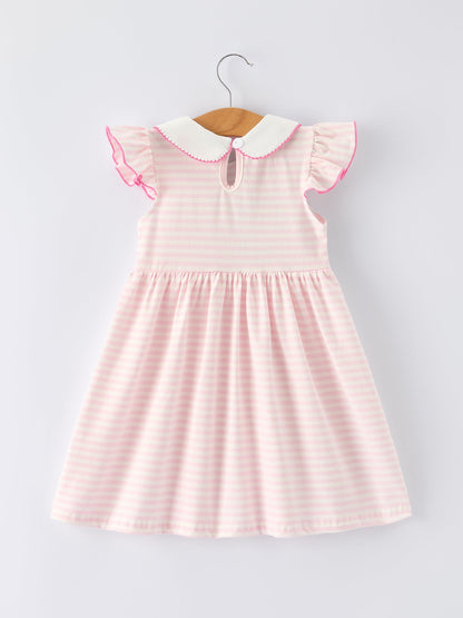 Strawberry Girl Dress Ruffle Peter Pan Collar