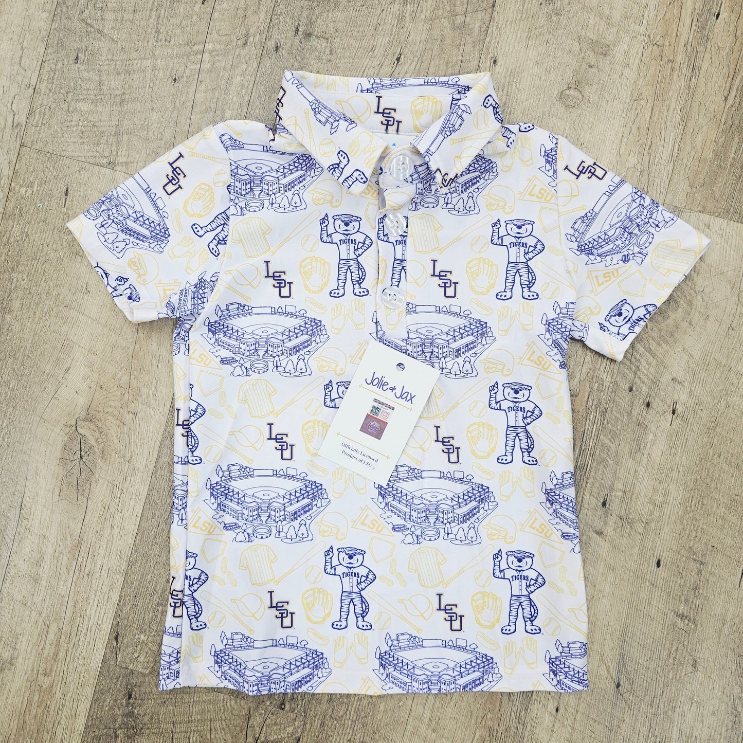 LSU Baseball Polo Kid's (Officially Licensed)