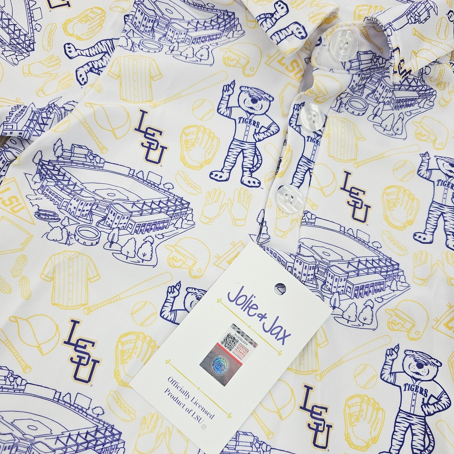 LSU Baseball Polo Kid's (Officially Licensed)