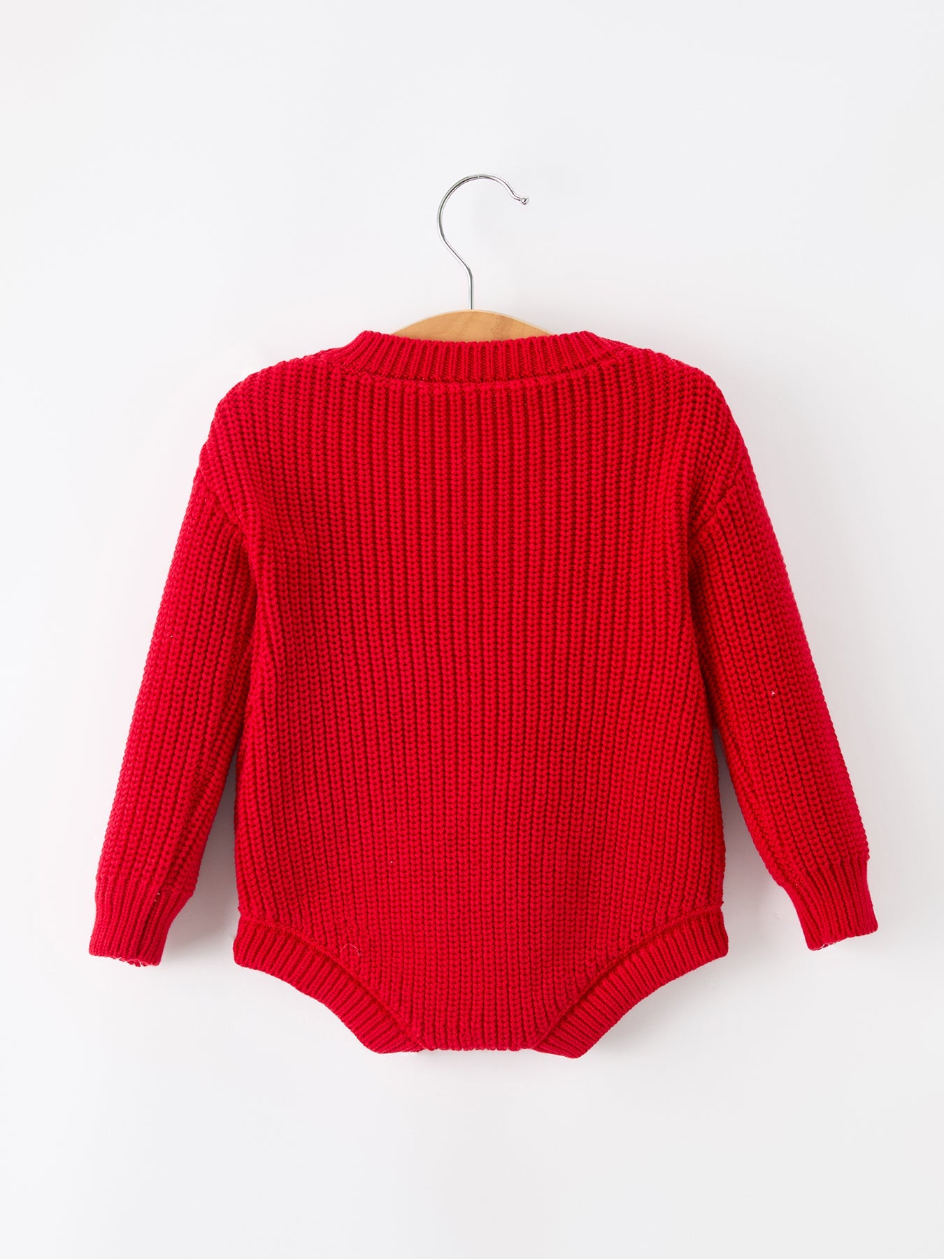 Christmas Candy Cane Merry Knit Baby Romper