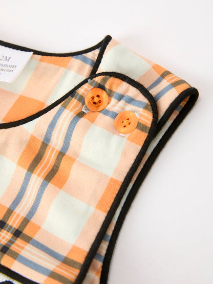 Halloween Plaid Boys JonJon Romper
