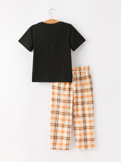 Halloween Plaid Boys Pant Set