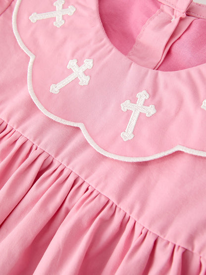 Church Christ White Cross Bishop Christening Girls Dress