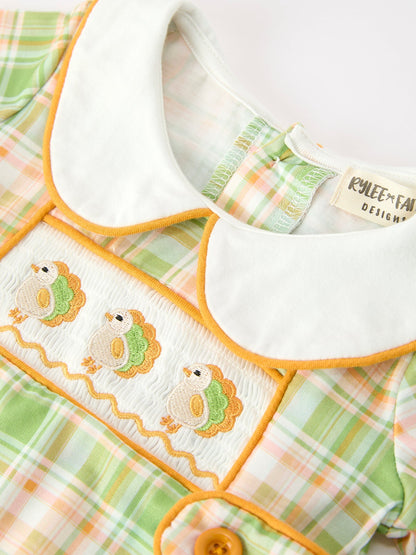 Thanksgiving Turkey Smocked Baby Boy JonJon