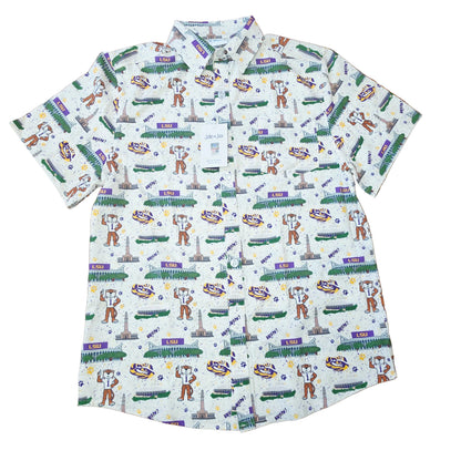 LSU Campus Button Down Shirt(officially licensed)