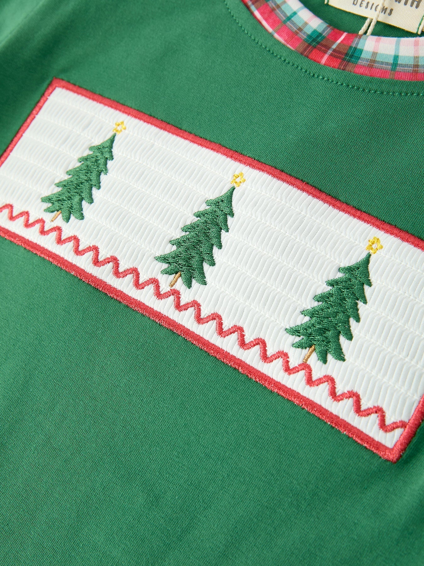 Christmas Tree Plaid Boys Set Long Sleeve Top Pants